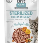 Brit Care Cat Sterilized. Fillets in Gravy with Healthy Rabbit 85 g
