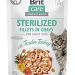Brit Care Cat Sterilized. Fillets in Gravy with Tender Turkey