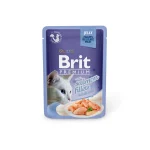 Brit Premium Cat Pouch with Salmon Fillets in Jelly for Adult Cats