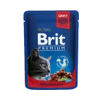 Brit Premium Cat Pouches with Beef Stew & Peas